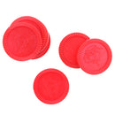 Set of 24 Pieces Plastic Currency Chips Poker Casino Chips Board Game with Crown Pattern DIY Craft Party Fun Red