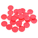 Set of 24 Pieces Plastic Currency Chips Poker Casino Chips Board Game with Crown Pattern DIY Craft Party Fun Red