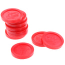 Set of 24 Pieces Plastic Currency Chips Poker Casino Chips Board Game with Crown Pattern DIY Craft Party Fun Red