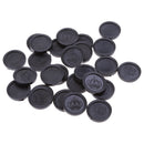 Set of 24 Pieces Plastic Currency Chips Poker Casino Chips Board Game with Crown Pattern DIY Craft Party Fun Black