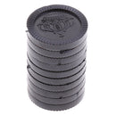 Set of 24 Pieces Plastic Currency Chips Poker Casino Chips Board Game with Crown Pattern DIY Craft Party Fun Black