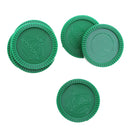 Set of 24 Pieces Plastic Currency Chips Poker Casino Chips Board Game with Crown Pattern DIY Craft Party Fun Green
