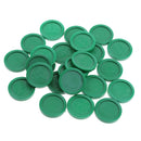 Set of 24 Pieces Plastic Currency Chips Poker Casino Chips Board Game with Crown Pattern DIY Craft Party Fun Green