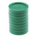 Set of 24 Pieces Plastic Currency Chips Poker Casino Chips Board Game with Crown Pattern DIY Craft Party Fun Green