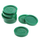 Set of 24 Pieces Plastic Currency Chips Poker Casino Chips Board Game with Crown Pattern DIY Craft Party Fun Green
