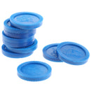 Set of 24 Pieces Plastic Currency Chips Poker Casino Chips Board Game with Crown Pattern DIY Craft Party Fun Blue