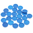 Set of 24 Pieces Plastic Currency Chips Poker Casino Chips Board Game with Crown Pattern DIY Craft Party Fun Blue