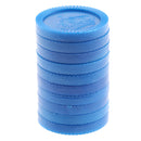 Set of 24 Pieces Plastic Currency Chips Poker Casino Chips Board Game with Crown Pattern DIY Craft Party Fun Blue