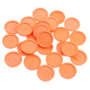 Set of 24 Pieces Plastic Currency Chips Poker Casino Chips Board Game with Crown Pattern DIY Craft Party Fun Orange
