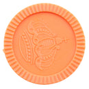 Set of 24 Pieces Plastic Currency Chips Poker Casino Chips Board Game with Crown Pattern DIY Craft Party Fun Orange