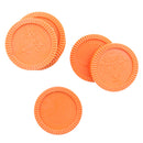 Set of 24 Pieces Plastic Currency Chips Poker Casino Chips Board Game with Crown Pattern DIY Craft Party Fun Orange