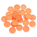 Set of 24 Pieces Plastic Currency Chips Poker Casino Chips Board Game with Crown Pattern DIY Craft Party Fun Orange