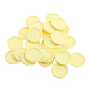 Set of 24 Pieces Plastic Currency Chips Poker Casino Chips Board Game with Crown Pattern DIY Craft Party Fun Yellow