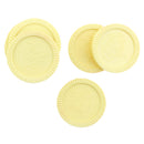 Set of 24 Pieces Plastic Currency Chips Poker Casino Chips Board Game with Crown Pattern DIY Craft Party Fun Yellow