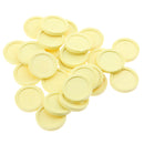 Set of 24 Pieces Plastic Currency Chips Poker Casino Chips Board Game with Crown Pattern DIY Craft Party Fun Yellow