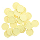 Set of 24 Pieces Plastic Currency Chips Poker Casino Chips Board Game with Crown Pattern DIY Craft Party Fun Yellow