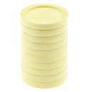 Set of 24 Pieces Plastic Currency Chips Poker Casino Chips Board Game with Crown Pattern DIY Craft Party Fun Yellow