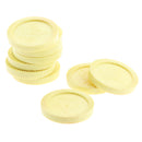 Set of 24 Pieces Plastic Currency Chips Poker Casino Chips Board Game with Crown Pattern DIY Craft Party Fun Yellow