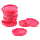 Set of 24 Pieces Plastic Currency Chips Poker Casino Chips Board Game with Crown Pattern DIY Craft Collectible Rose Red