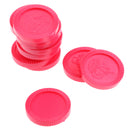 Set of 24 Pieces Plastic Currency Chips Poker Casino Chips Board Game with Crown Pattern DIY Craft Collectible Rose Red