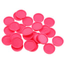 Set of 24 Pieces Plastic Currency Chips Poker Casino Chips Board Game with Crown Pattern DIY Craft Collectible Rose Red