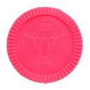 Set of 24 Pieces Plastic Currency Chips Poker Casino Chips Board Game with Crown Pattern DIY Craft Collectible Rose Red
