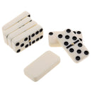 28 Pieces Double Six Dominoes Tile Blocks Game Set with Paper Case Traditional Board Travel Game Toys Beige