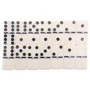 28 Pieces Double Six Dominoes Tile Blocks Game Set with Paper Case Traditional Board Travel Game Toys Beige