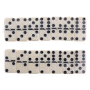 28 Pieces Double Six Dominoes Tile Blocks Game Set with Paper Case Traditional Board Travel Game Toys Beige