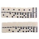 28 Pieces Double Six Dominoes Tile Blocks Game Set with Paper Case Traditional Board Travel Game Toys Blue