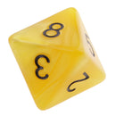 10 pieces 8 Sided Dice D8 Polyhedral Dice for Dungeons and Dragons Party Table Games Yellow