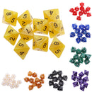 10 pieces 8 Sided Dice D8 Polyhedral Dice for Dungeons and Dragons Party Table Games Yellow