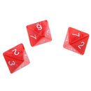 10 pieces 8 Sided Dice D8 Polyhedral Dice for Dungeons and Dragons Party Table Games Red