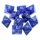 10 pieces 8 Sided Dice D8 Polyhedral Dice for Dungeons and Dragons Party Table Games Blue