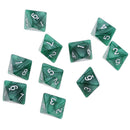 10 pieces 8 Sided Dice D8 Polyhedral Dice for Dungeons and Dragons Party Table Games Green
