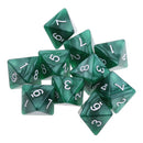 10 pieces 8 Sided Dice D8 Polyhedral Dice for Dungeons and Dragons Party Table Games Green