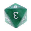 10 pieces 8 Sided Dice D8 Polyhedral Dice for Dungeons and Dragons Party Table Games Green