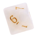10pieces 8 Sided Dice D8 Polyhedral Dice for Dungeons and Dragons Party Table Games White