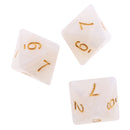 10pieces 8 Sided Dice D8 Polyhedral Dice for Dungeons and Dragons Party Table Games White