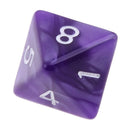 10 pieces 8 Sided Dice D8 Polyhedral Dice for Dungeons and Dragons Party Table Games Purple
