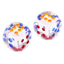 2 pieces 29mm Translucent Dice D6 6-Sided Dice Spot Dice for Board Games Table Games