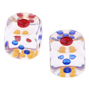 2 pieces 29mm Translucent Dice D6 6-Sided Dice Spot Dice for Board Games Table Games