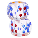 2 pieces 29mm Translucent Dice D6 6-Sided Dice Spot Dice for Board Games Table Games
