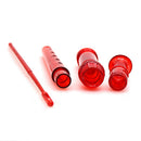 Durable 8-hole Translucent Recorder Clarinet for Kids Musical Toy 329mm Red