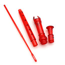 Durable 8-hole Translucent Recorder Clarinet for Kids Musical Toy 329mm Red