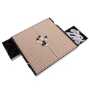 2 In 1 Portable Magnetic WeiQi Gobang Game Checkers and Chinese Chess Board Game Pieces Set Travel Game DIY Kids Gift