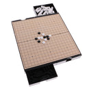 2 In 1 Portable Magnetic WeiQi Gobang Game Checkers and Chinese Chess Board Game Pieces Set Travel Game DIY Kids Gift