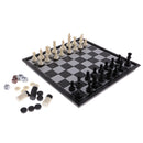 Professional Magnetic HIPS Board Chess Checkers Backgammon 3 In 1 Set 24.6x12.3cm Classic Toy Home Leisure Board Game