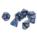 7 pieces Two Colors Polyhedral Dice 16mm for Dungeons and Dragons Table Games Blue Silver