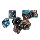 7 pieces Two Colors Polyhedral Dice 16mm for Dungeons and Dragons Table Games Green Gold
